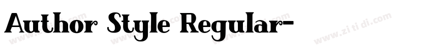 Author Style Regular字体转换